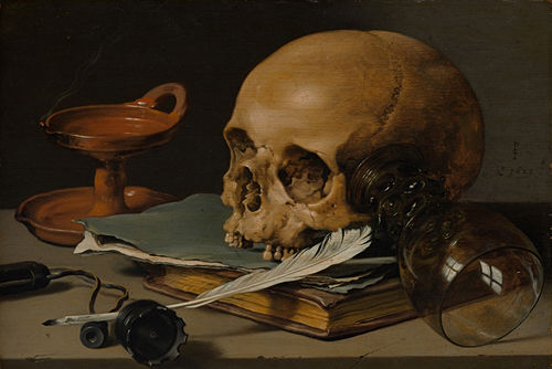 Still Life with a Skull and a Writing Quill