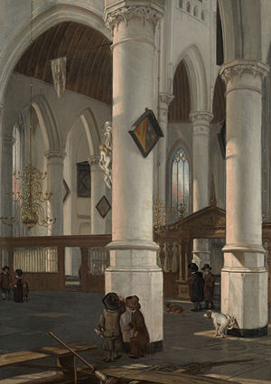 Interior of the Old Church in Delft