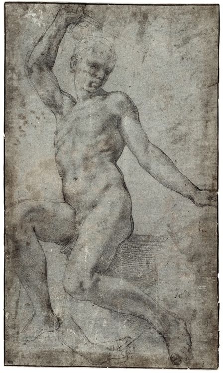 Seated Male Nude Youth