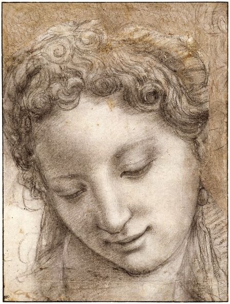 Head of a Smiling Young Woman in Three-Quarter View