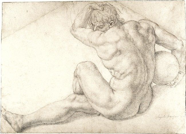 Seated Male Nude