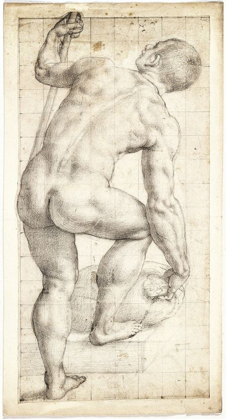 Standing Male Nude with Back Turned