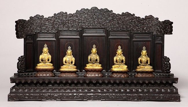Statues of Amitabha and Stand