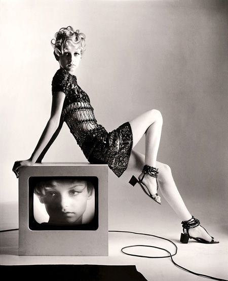 Twiggy in Yves Saint Laurent
