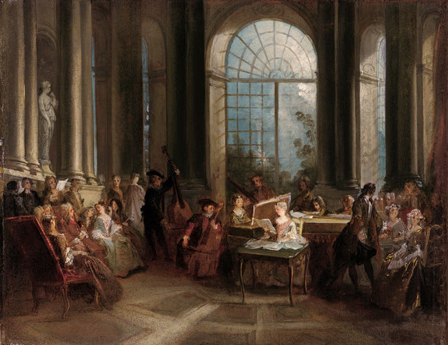 Concert in the Oval Salon of Pierre Crozat's House at Montmorency