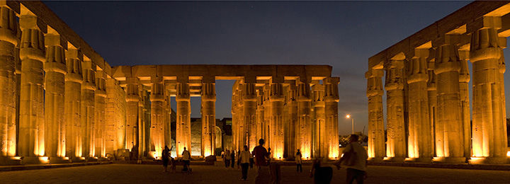 Luxor Temple at night
