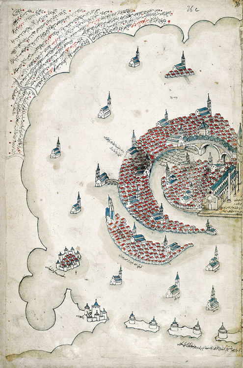 Venice as rendered by Ottoman admiral and cartographer Piri Reis in the early sixteenth century
