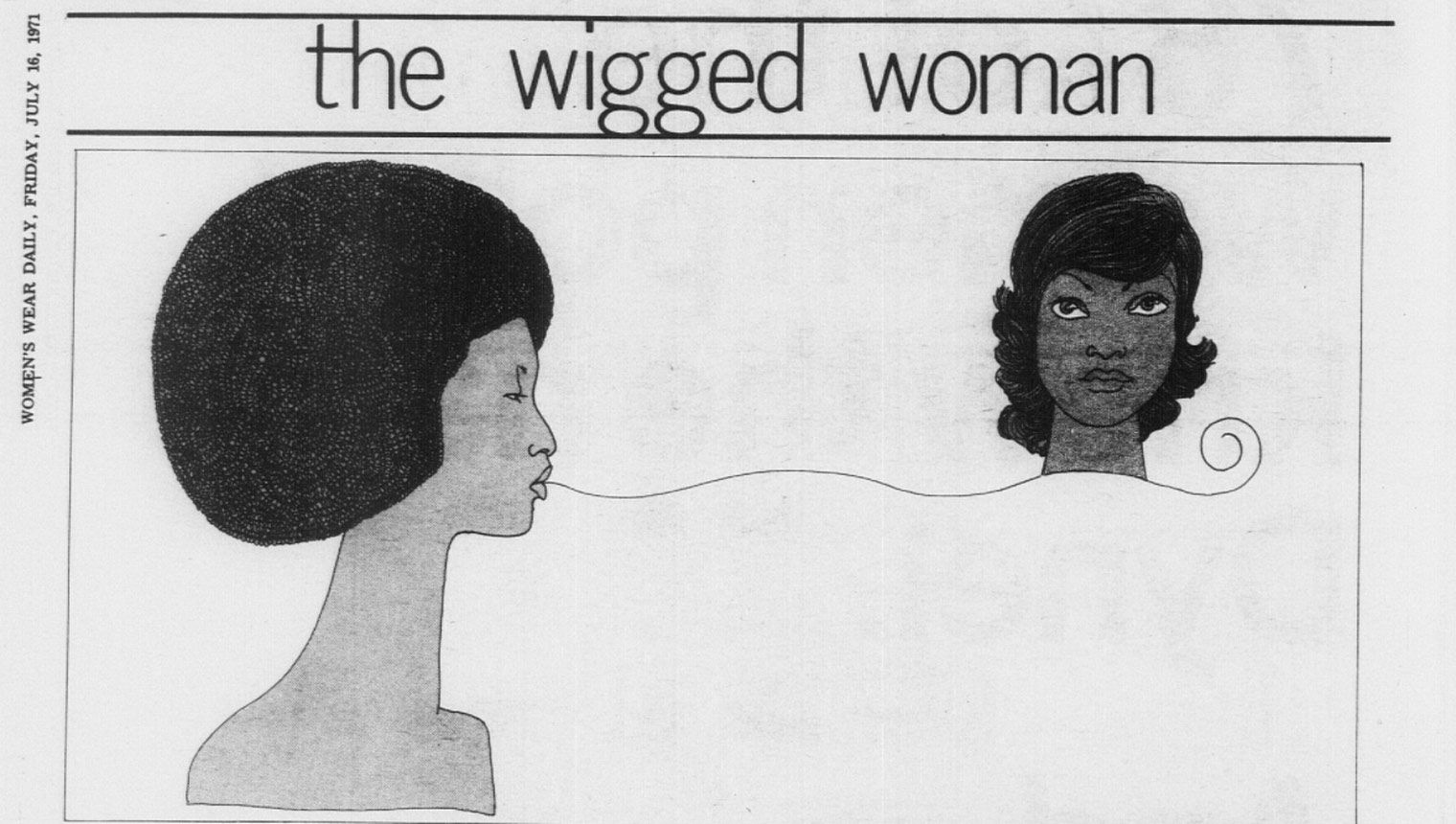 Illustration of two Black women, one with an Afro and one with a textured bob 