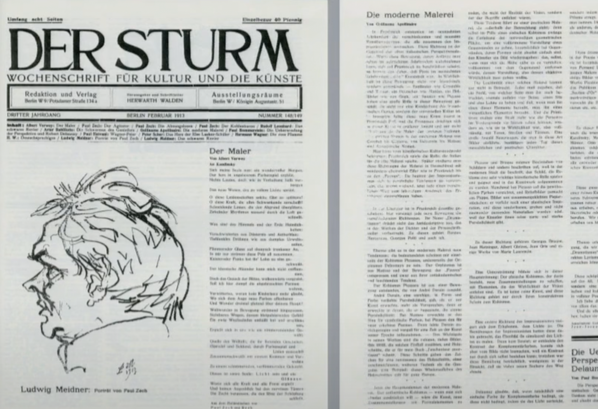 Gulliaume Apollinaire's modern art criticizing newspaper article 