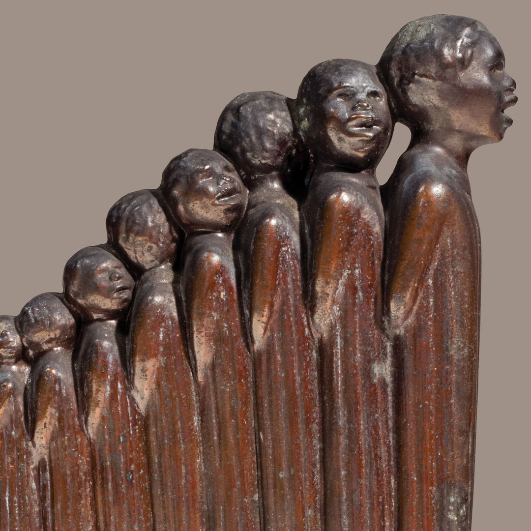 Detail of Augusta Savage's sculpture 