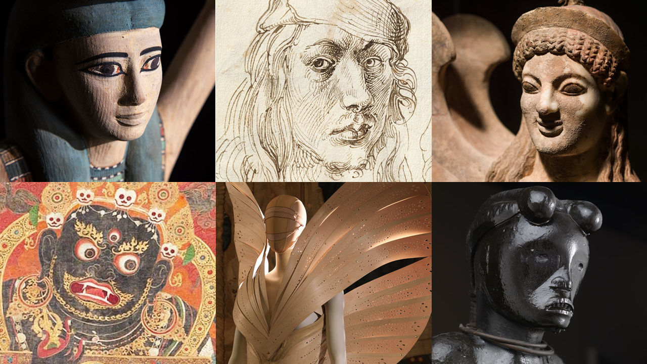 Grid of six artworks spanning 5,000 years of art history