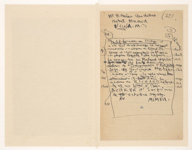 Thumbnail of 44: Cendrars’s Notes