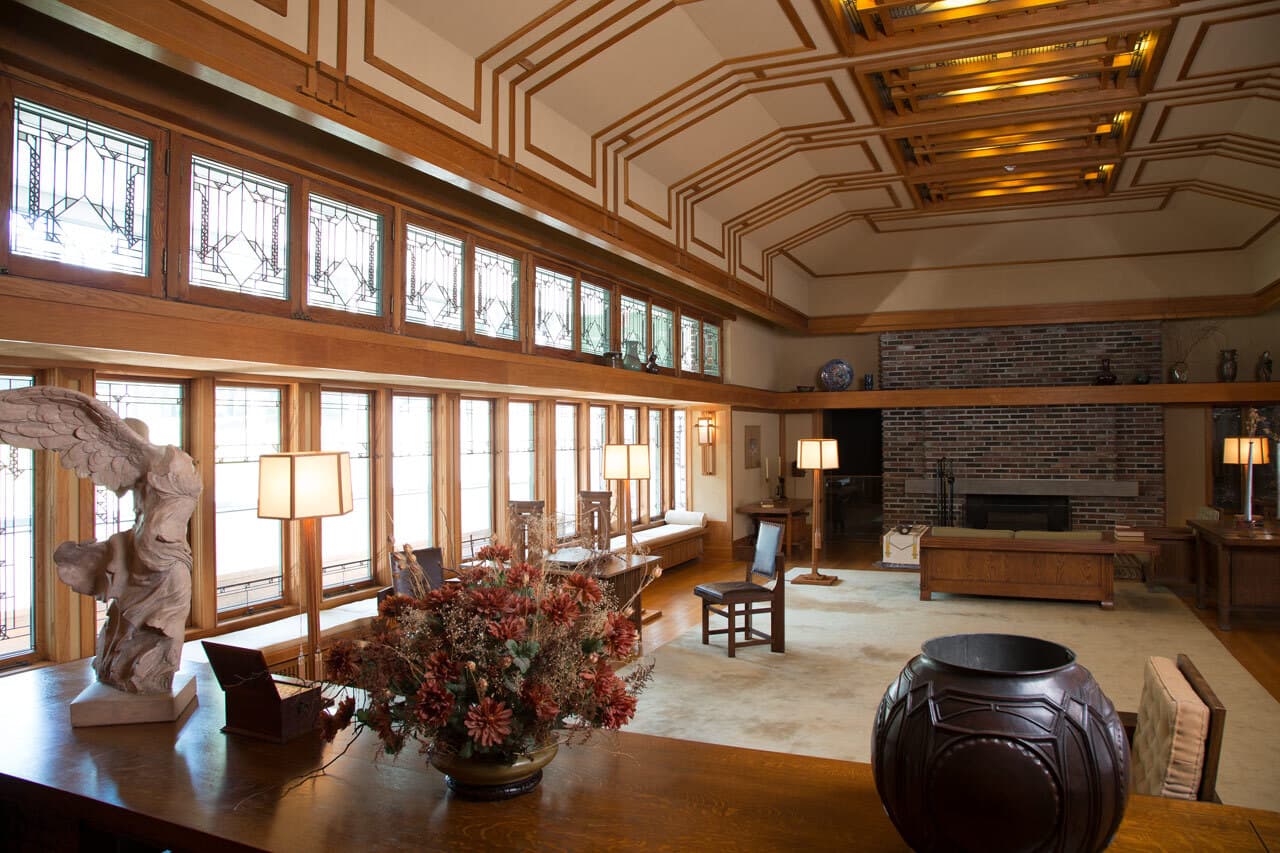 Photograph of the Frank Lloyd Wright room at The Met