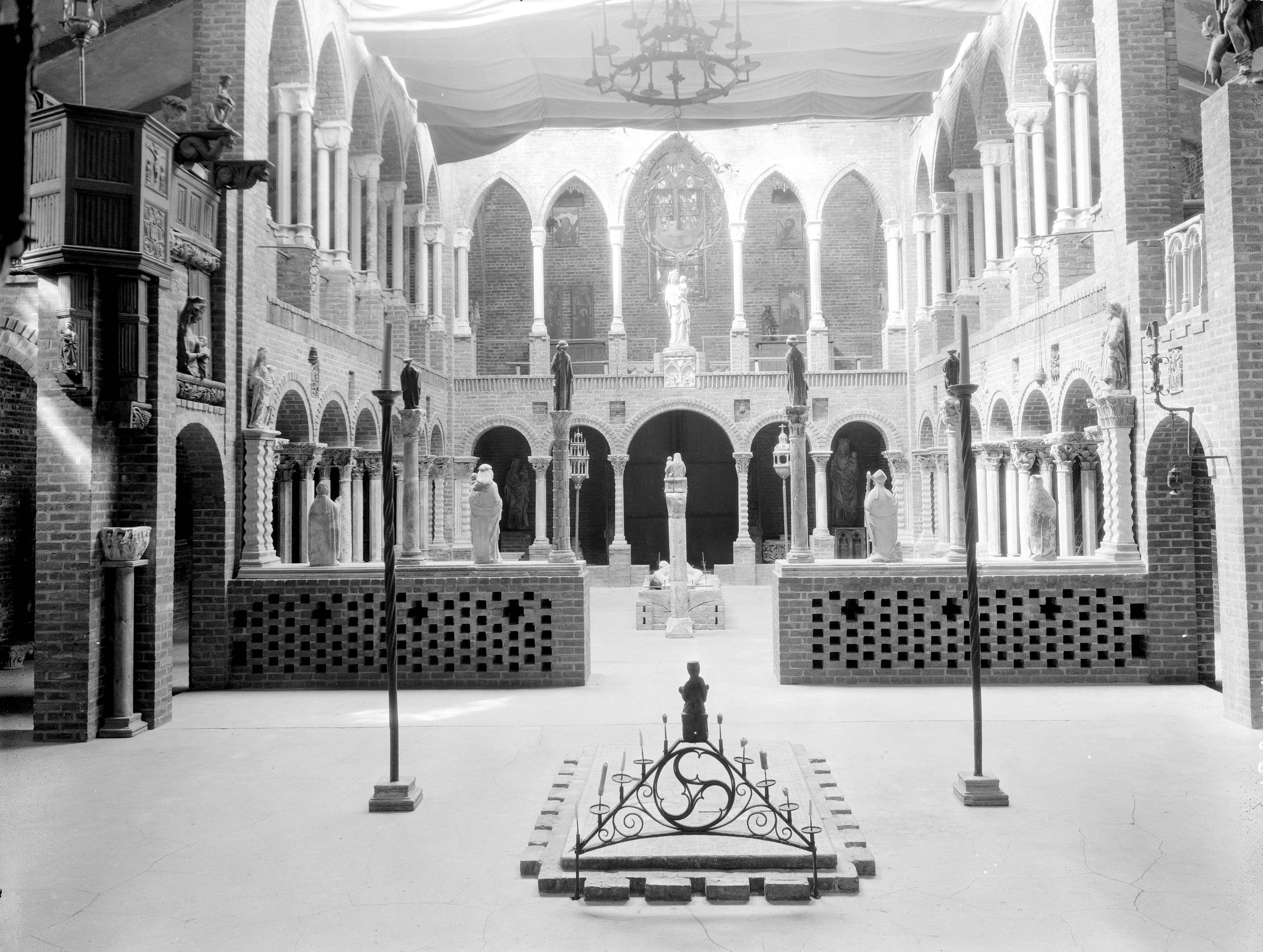 Black and white interior shit of Barnard's Cloisters circa 1926 