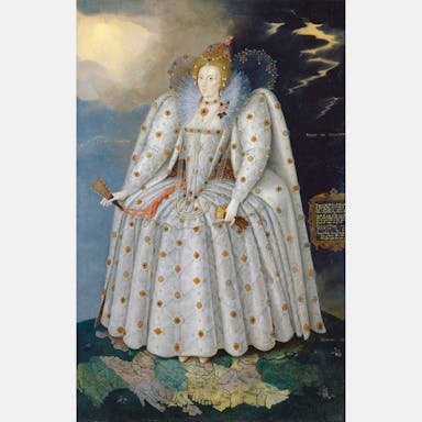 Painting of Queen Elizabeth I ("The Ditchley Portrait") by Marcus Gheeraerts the Younger
