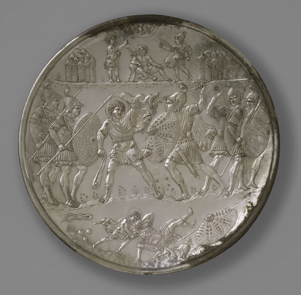 Plate with Battle of David and Goliath