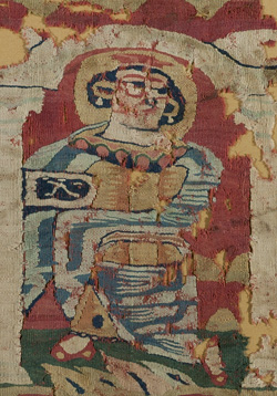Detail from the Fragment of a Wall Hanging with Figures in Elaborate Dress