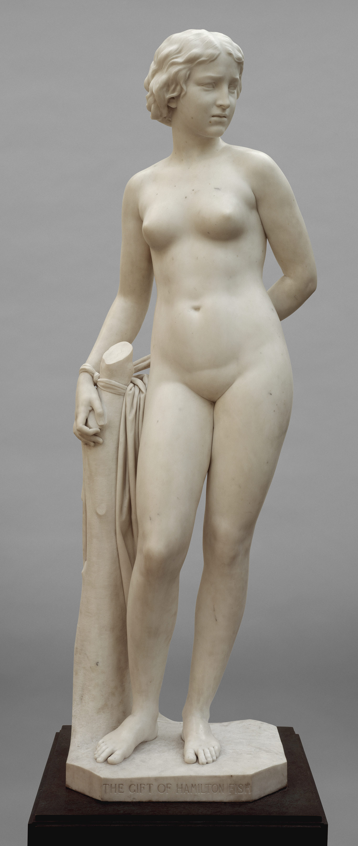 Erastus Dow Palmer's 'The White Captive', statue of nude woman standing
