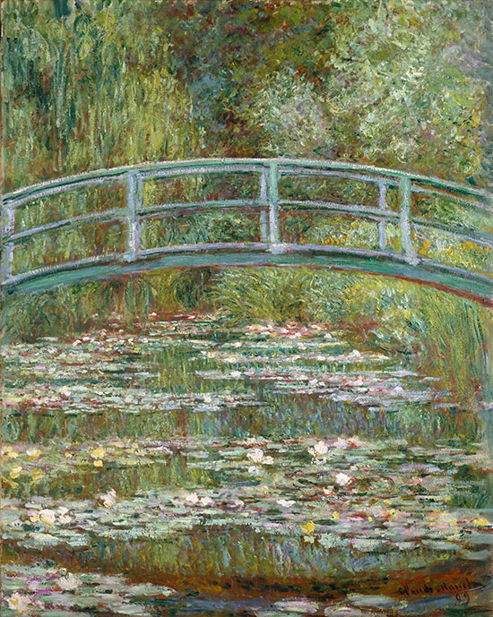 h4 29.100.113 A Bridge Over a Pool Water Lillies