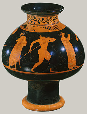 Terracotta psykter (vase for cooling wine)
