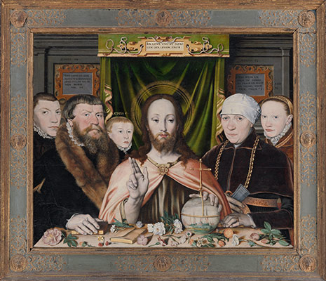 Christ Blessing, Surrounded by a Donor Family