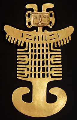 Costumed figure pendant