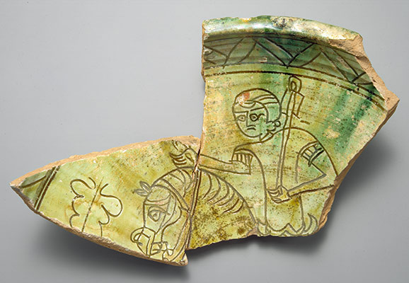 Fragment of a Bowl with a Horse and Rider