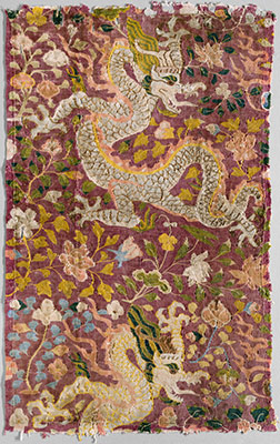 Tapestry with Dragons and Flowers