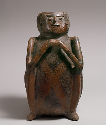 Seated Figure Vessel