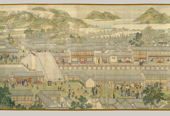 The Qianlong Emperors Southern Inspection Tour, Scroll Six: Entering Suzhou along the Grand Canal