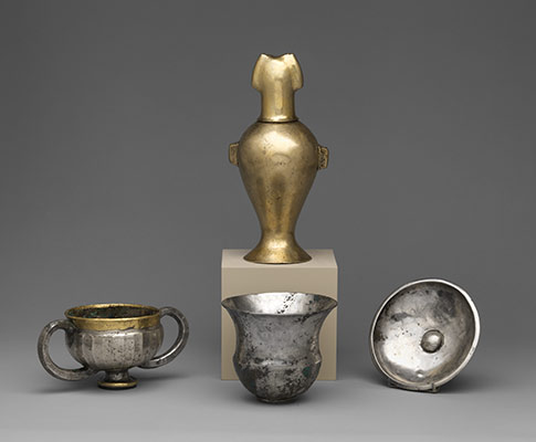 Group of four vases