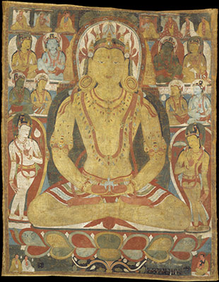 The Buddha Amitayus attended by bodhisattvas