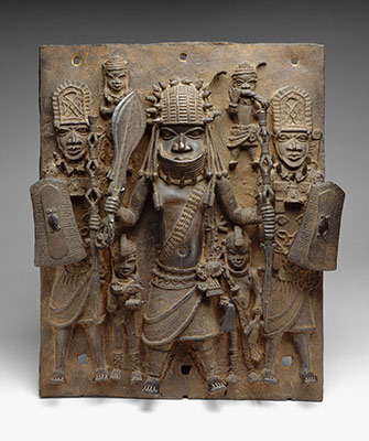 Plaque: Warrior and Attendants