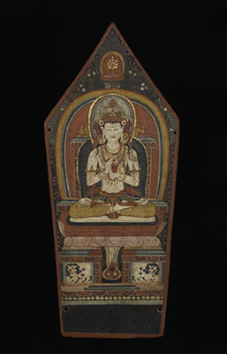 Panel from a Buddhist Ritual Crown Depicting Vairocana