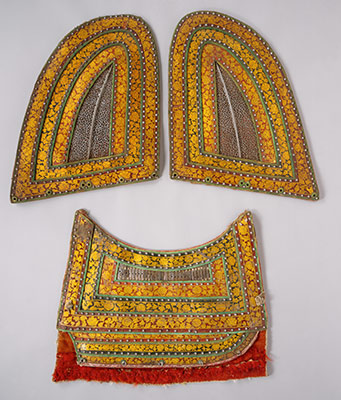 Pair of Neck Defenses (Crinet) and Breast Defense (Peytral) from a Horse Armor