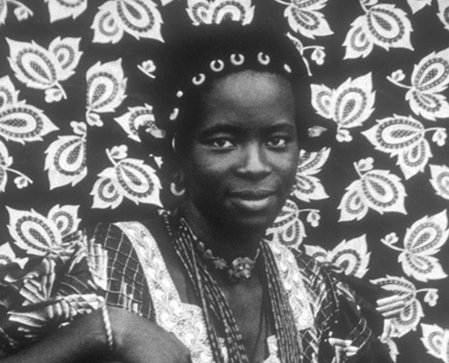 Untitled [Seated Woman with Chevron Print Dress] | Seydou Keita | 1997. ...