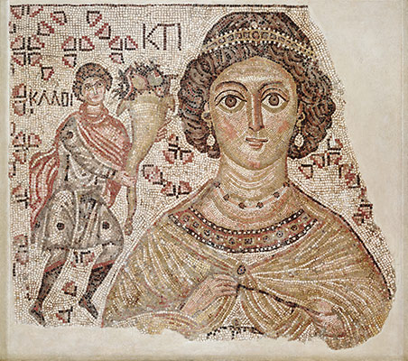 Fragment of a Floor Mosaic with a Personification of Ktisis