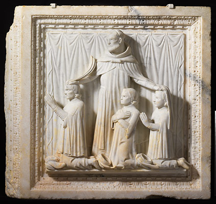 Relief with Saint Peter Martyr and Three Donors