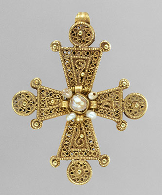 Cross with Pearls