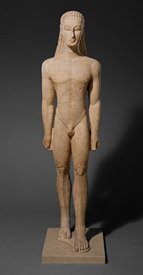 Marble statue of a kouros (youth)