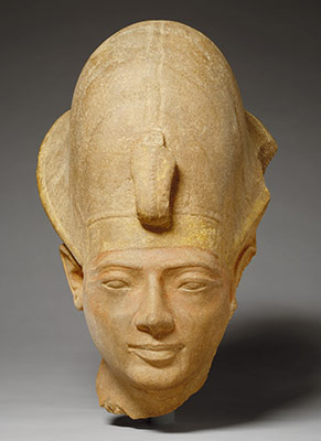 Head of King Amenmesse Wearing the Blue Crown