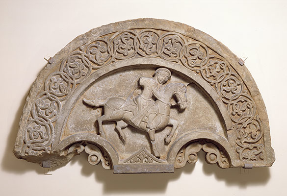 Tympanum with a Horse and Rider