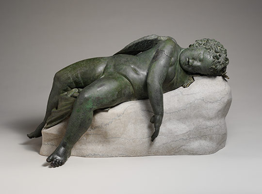 Bronze statue of Eros sleeping