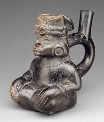 Seated figure bottle