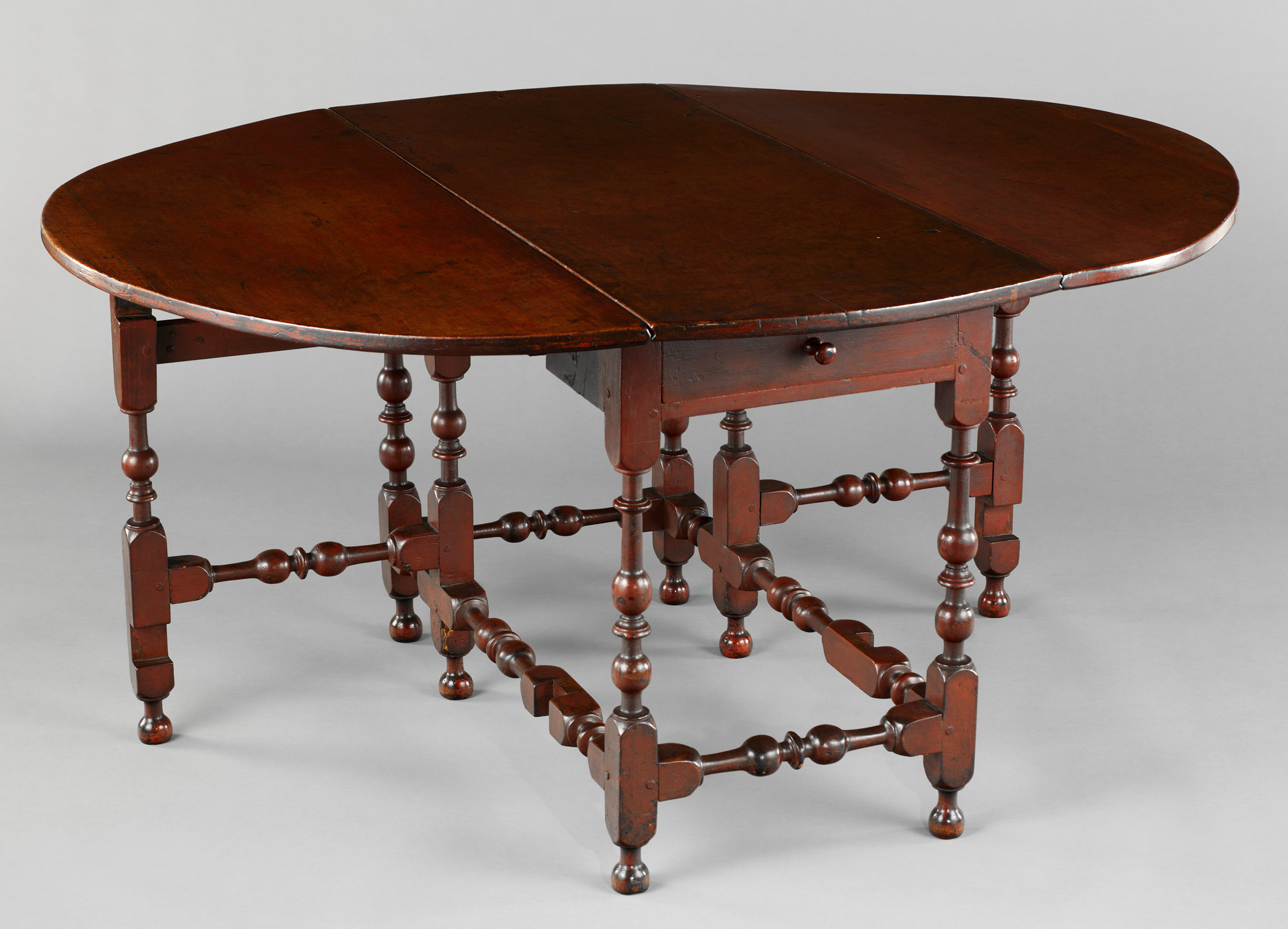 American Furniture 1620 1730 The Seventh Century And William Oval Table With Falling Leaves