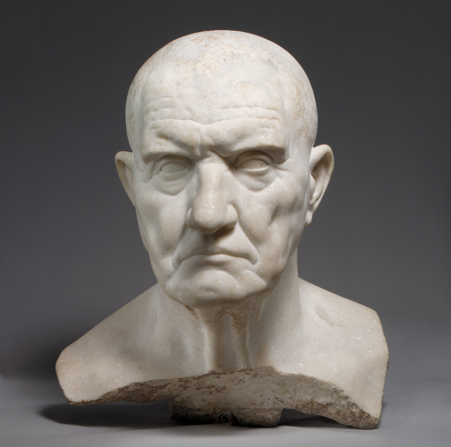 Marble bust of a man