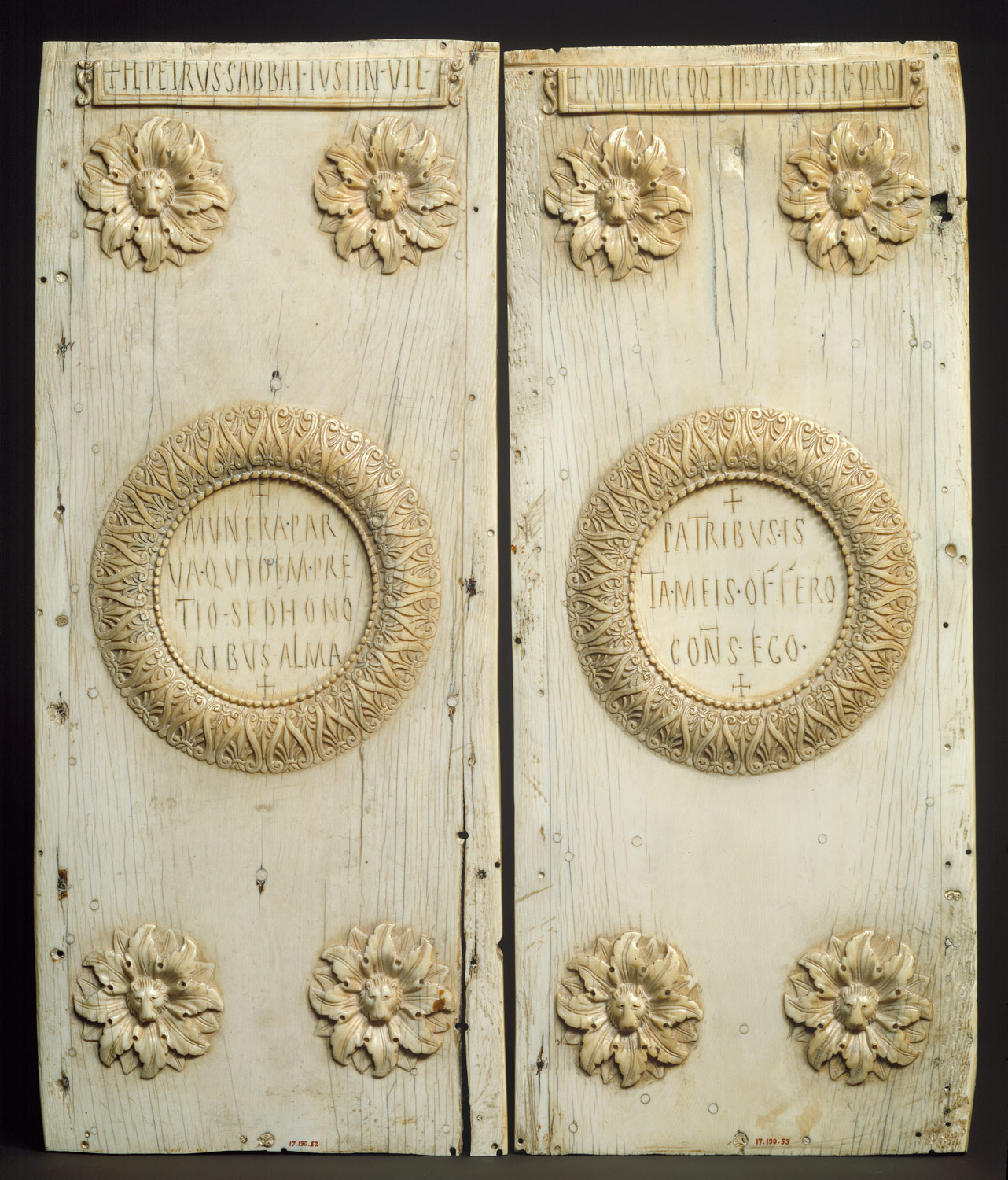 Panel of a Diptych Announcing the Consulship of Justinian