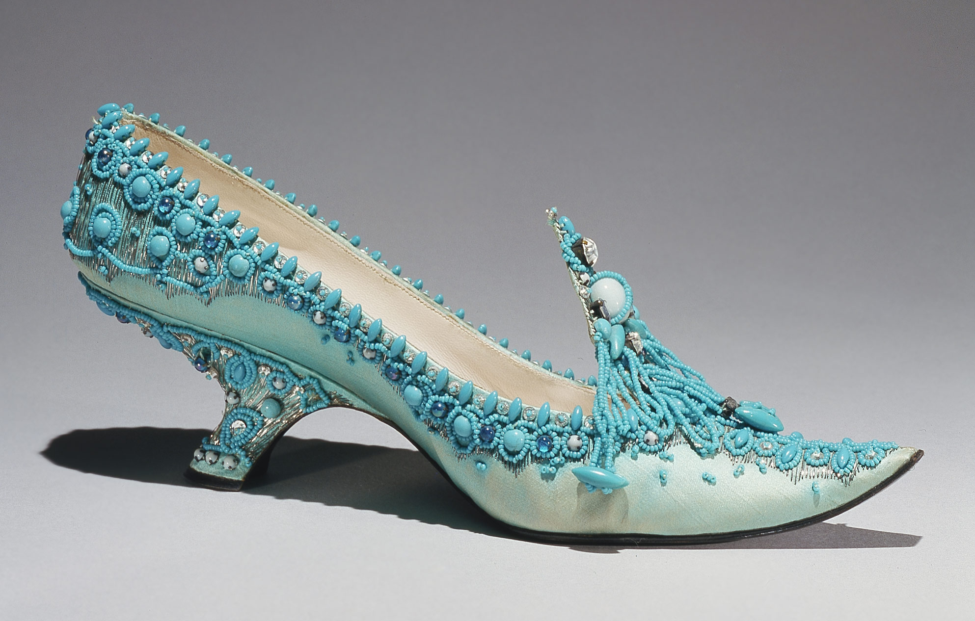 Evening shoes Christian Dior Roger Vivier 1980.597.4 Work of Art Heilbrunn Timeline of Art History The Metropolitan Museum of Art