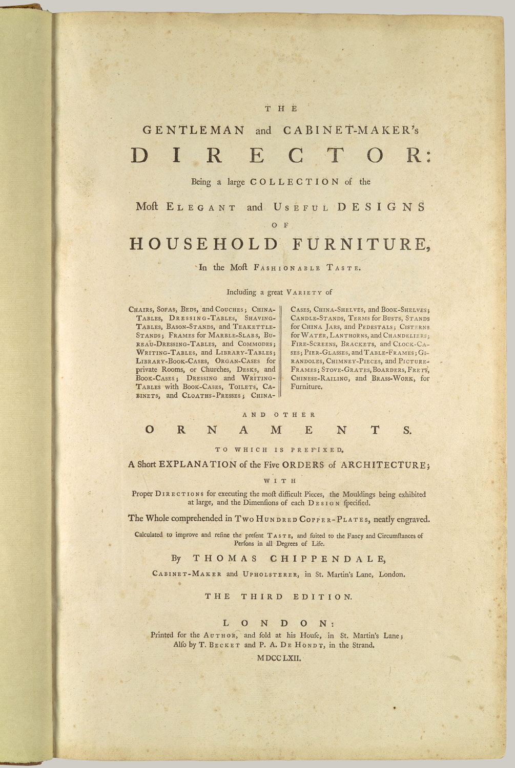 The Gentleman And Cabinet Maker S Director Thomas Chippendale