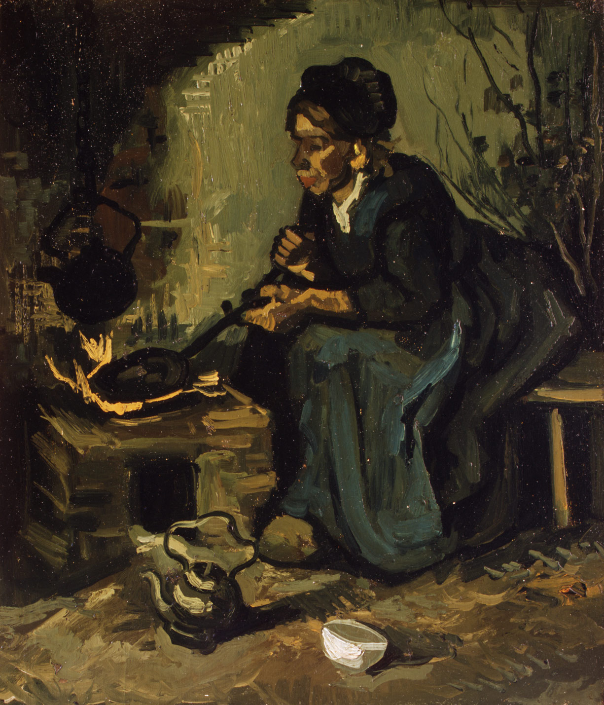 Peasant Woman Cooking By A Fireplace Vincent Van Gogh 1984 393